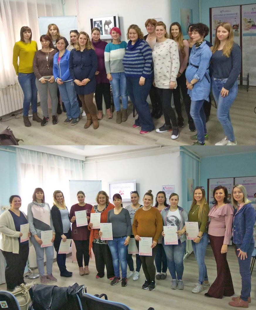 diplomirane trudnice u školi za trudnice Anahitas Subotica